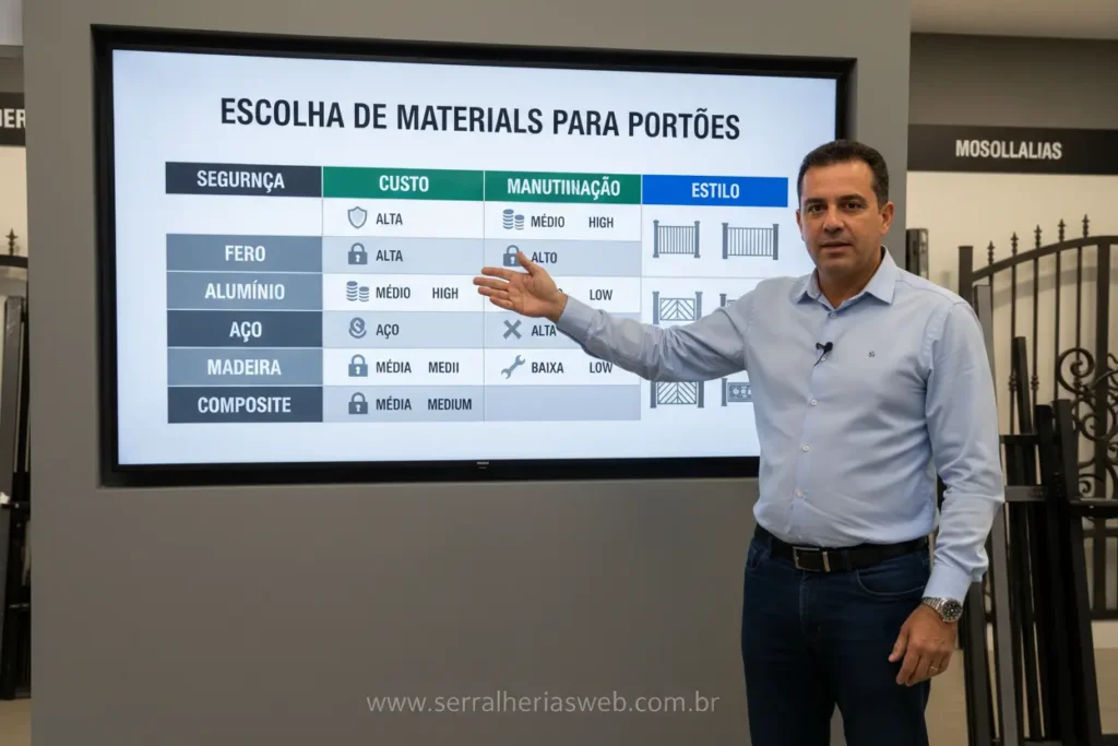 Critérios essenciais para escolher o material do portão